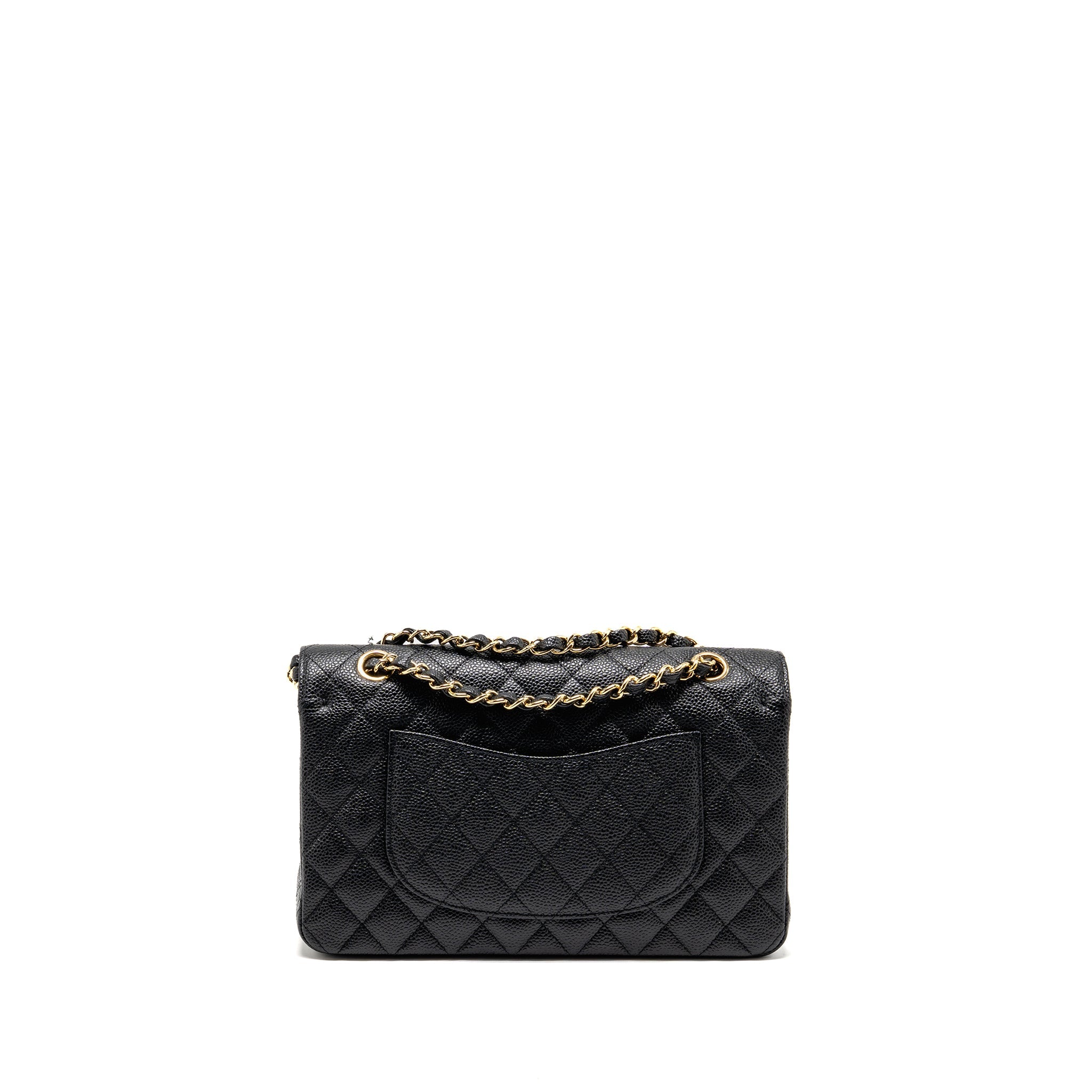 CHANEL MEDIUM CLASSIC DOUBLE FLAP BAG CAVIAR BLACK GHW