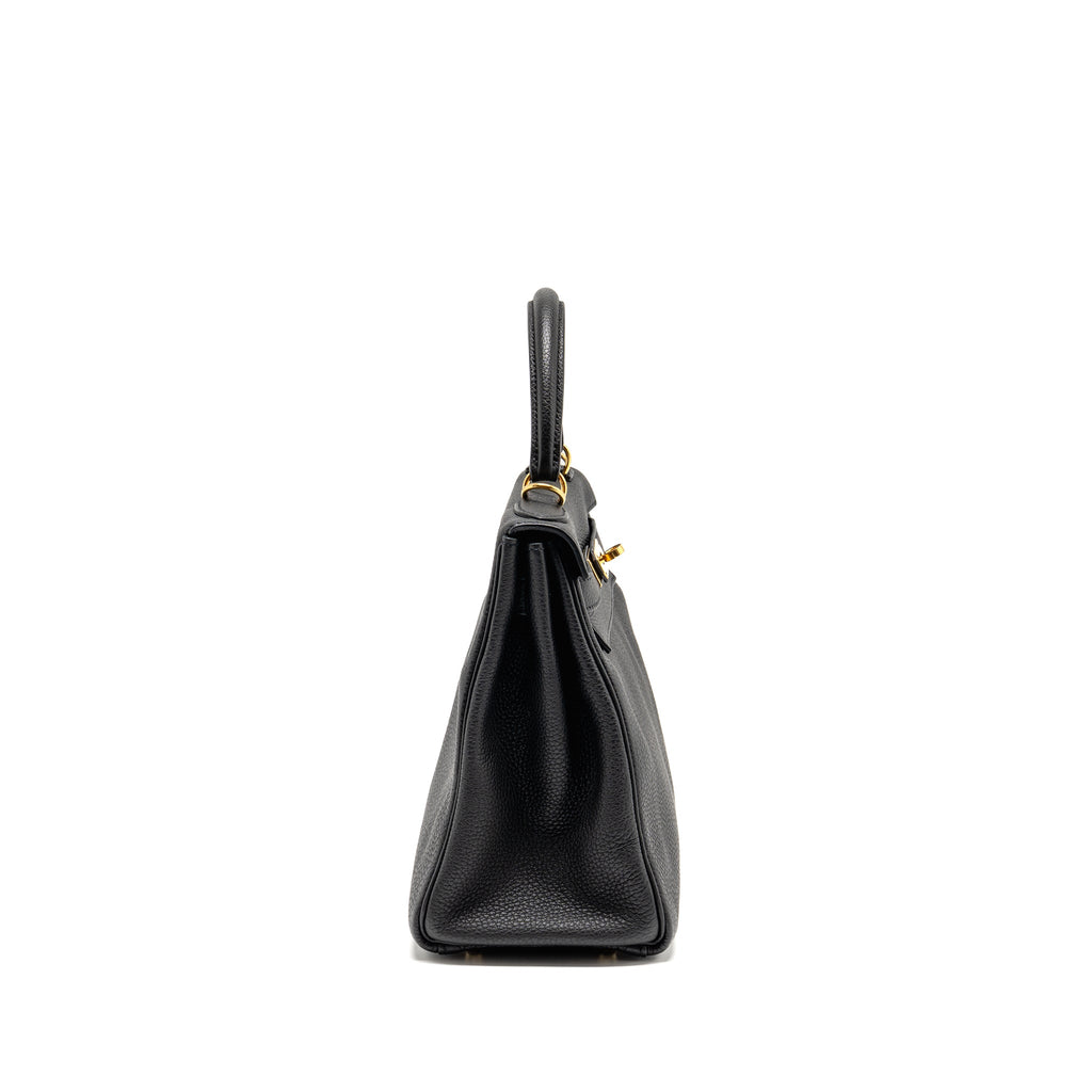 HERMES KELLY 28 TOGO BLACK GHW