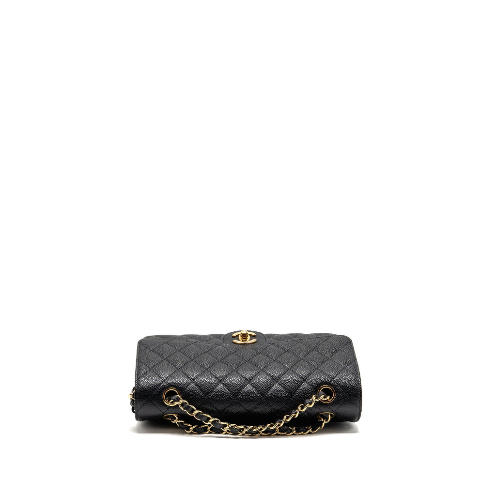CHANEL MEDIUM CLASSIC DOUBLE FLAP BAG CAVIAR BLACK GHW
