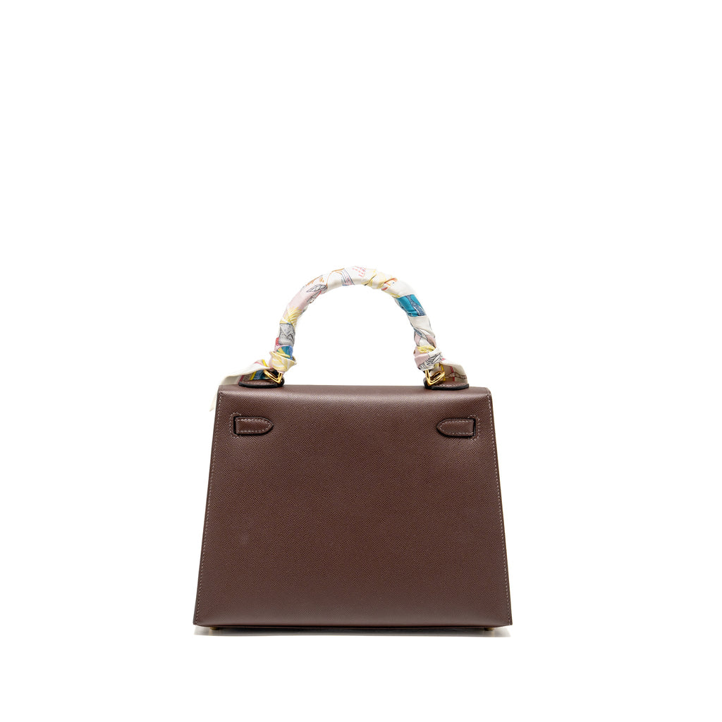 HERMES KELLY 25 MADAME MOKA GHW