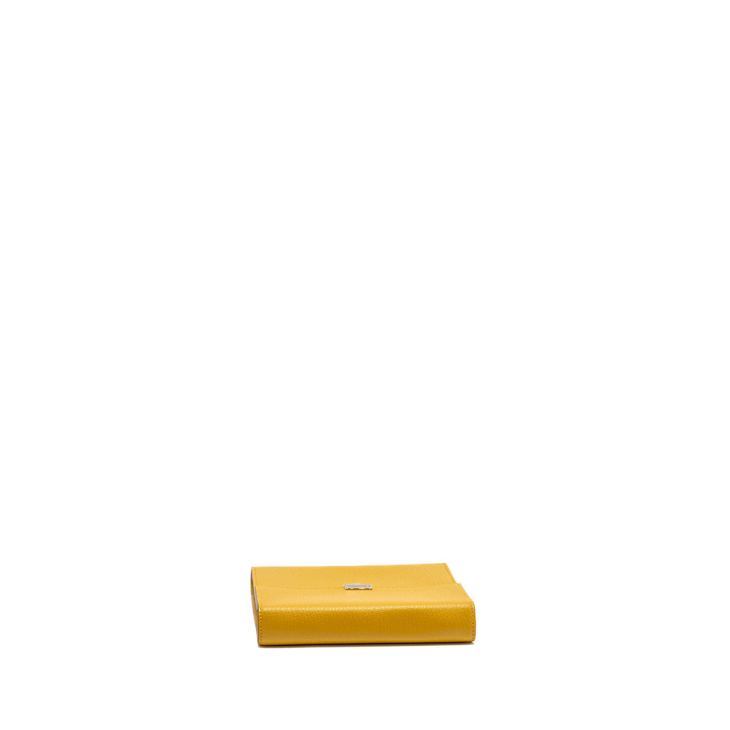 HERMES CLIC 16 WALLET CHEVRE MYSORE JAUNE AMBER SHW