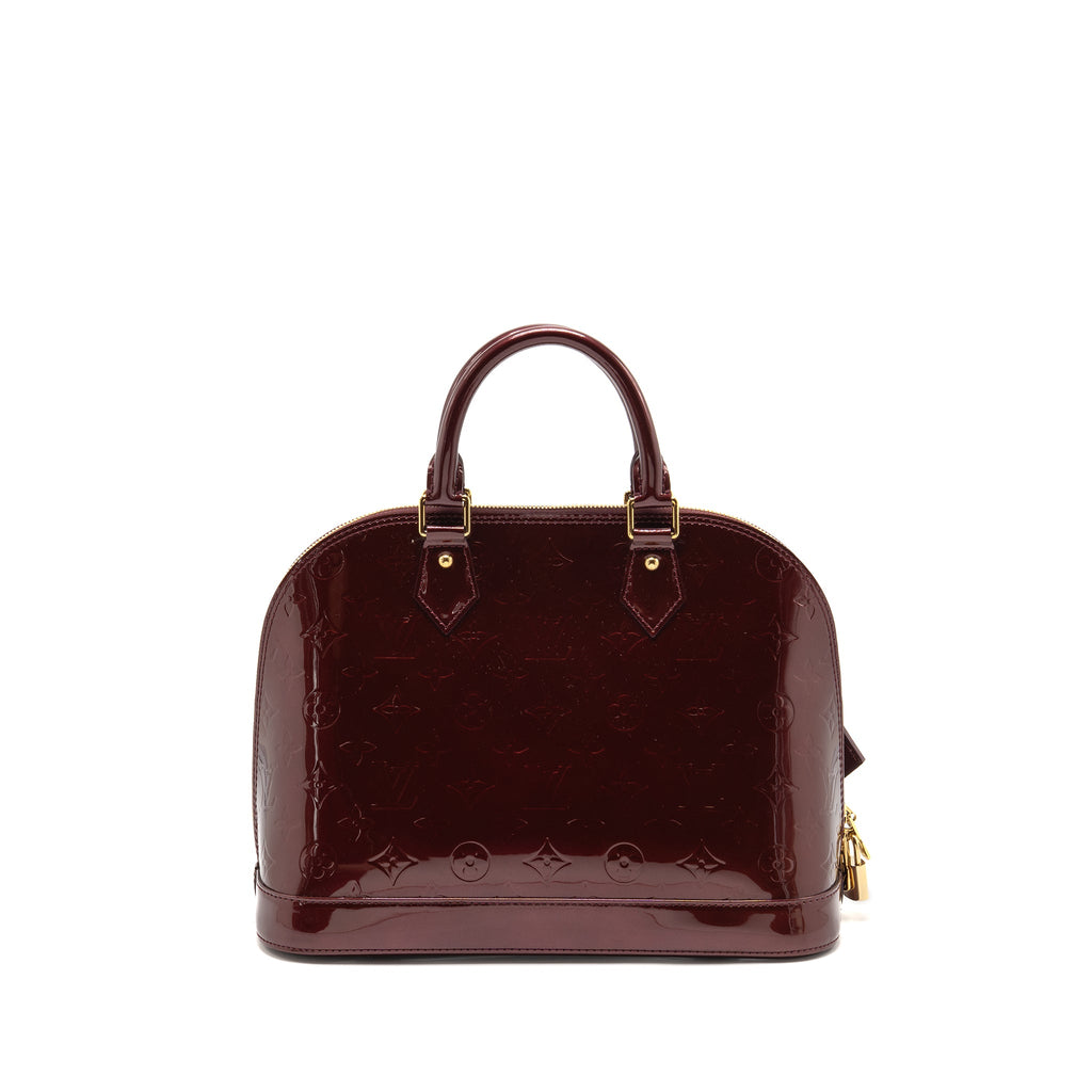 LOUIS VUITTON ALMA PM PATENT LEATHER AMARANTE GHW