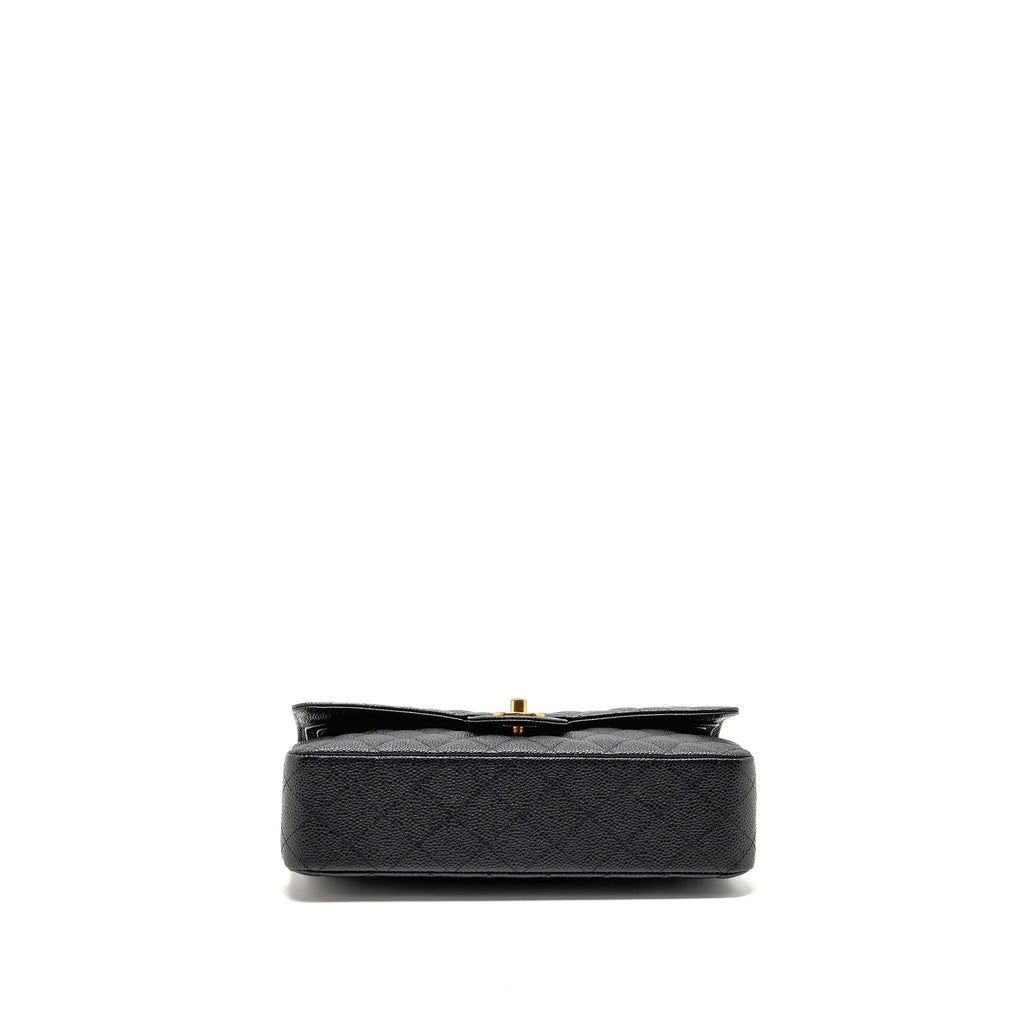 CHANEL MEDIUM CLASSIC DOUBLE FLAP BAG CAVIAR BLACK GHW