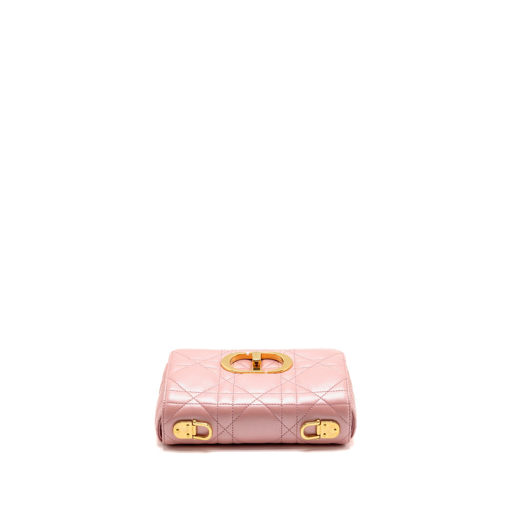 DIOR SMALL SOFT CARO BAG LAMBSKIN MELOCOTON GHW