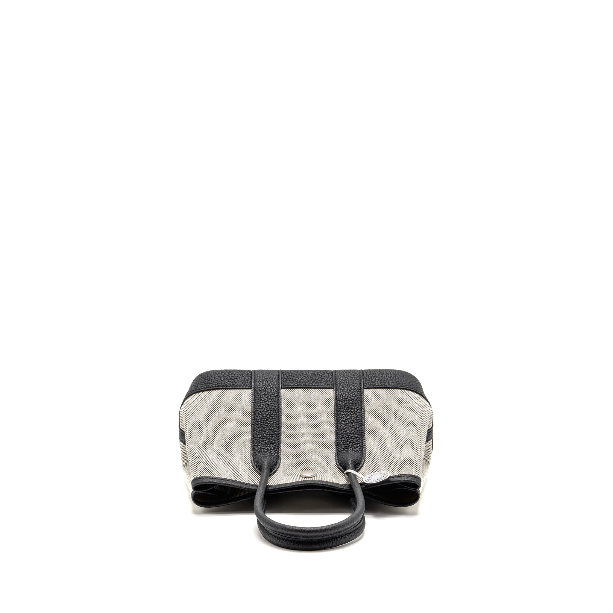 HERMES NEO GARDEN PARTY 23 NEGONDA / CANVAS ECRU / BLACK SHW