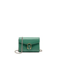 GUCCI MINI DIONYSUS WALLET ON CHAIN CALFSKIN GREEN MULTICOLOUR HARDWARE