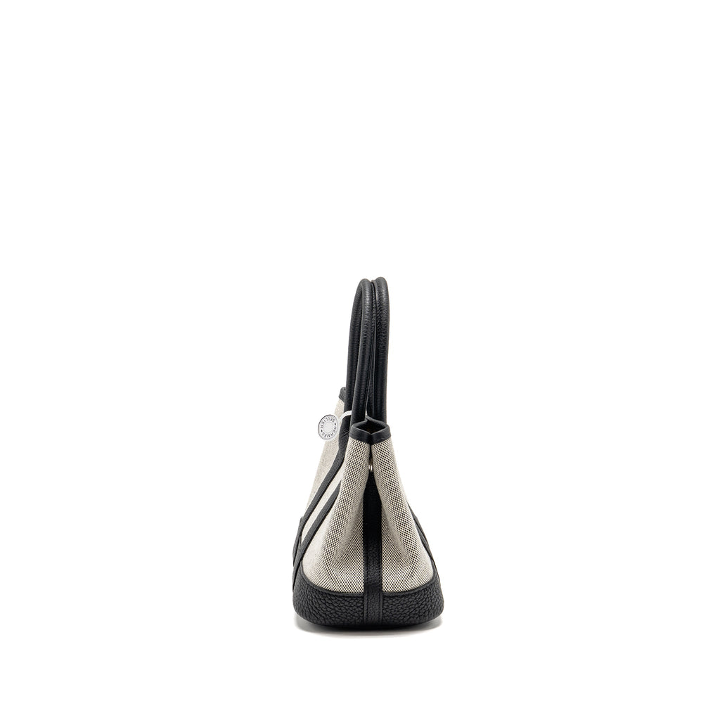 HERMES NEO GARDEN PARTY 23 NEGONDA / CANVAS ECRU / BLACK SHW