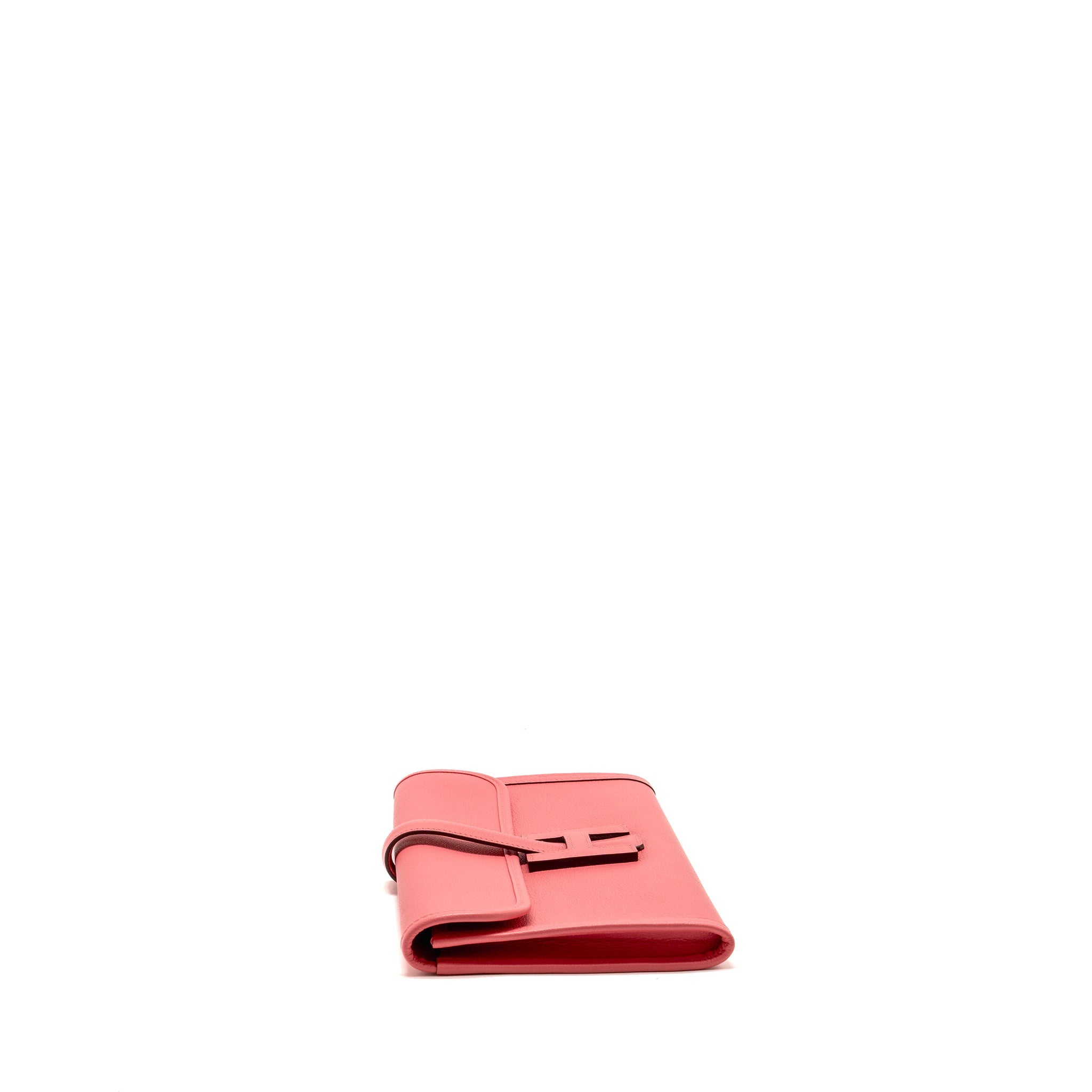 HERMES JIGE ELAN CLUTCH EVERCOLOR ROSE AZALEE
