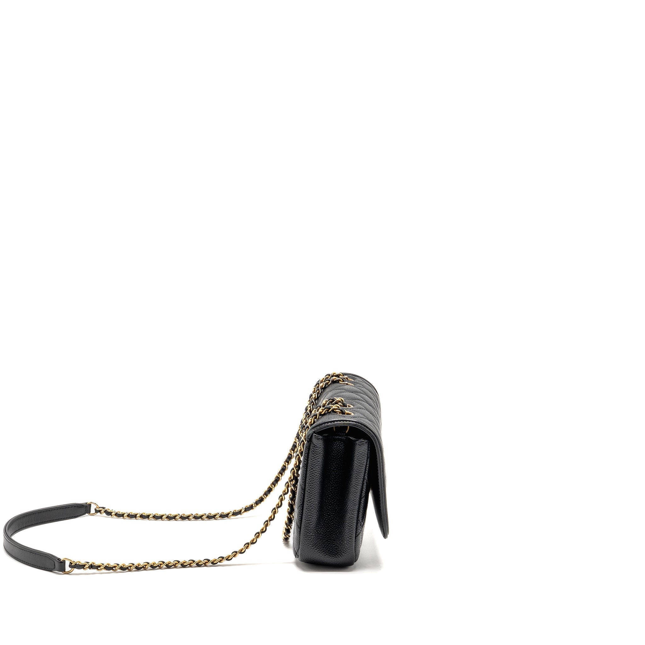 CHANEL FILIGREE FLAP BAG CAVIAR BLACK GHW