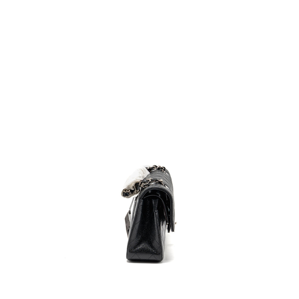 CHANEL SMALL CLASSIC DOUBLE FLAP BAG CAVIAR BLACK SHW