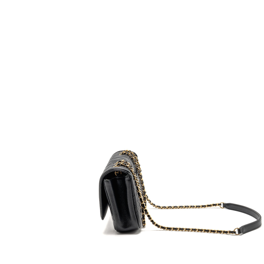 CHANEL FILIGREE FLAP BAG CAVIAR BLACK GHW