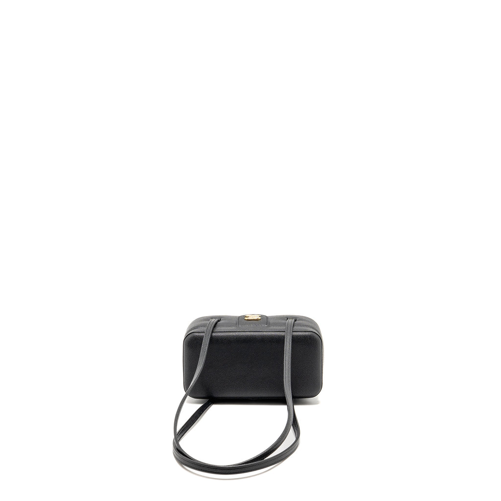 CHANEL 26P PREPPY COCO MINI VANITY SHOULDER BAG CAVIAR BLACK GHW (MICROCHIP)