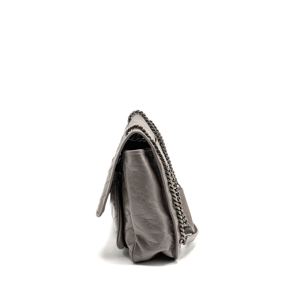 SAINT LAURENT / YSL LARGE NIKI BAG CALFSKIN GREY SHW