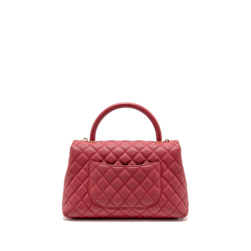 CHANEL MEDIUM COCO HANDLE CAVIAR RED GHW