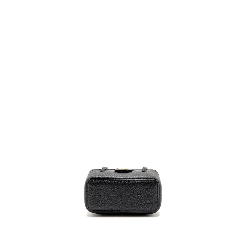 CHANEL 26P PREPPY COCO MINI VANITY SHOULDER BAG CAVIAR BLACK GHW (MICROCHIP)