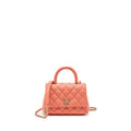 CHANEL MINI COCO HANDLE CAVIAR PINK LGHW (MICROCHIP)