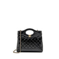 CHANEL MINI 31 BAG SHINY LAMBSKIN BLACK LGHW (MICROCHIP)