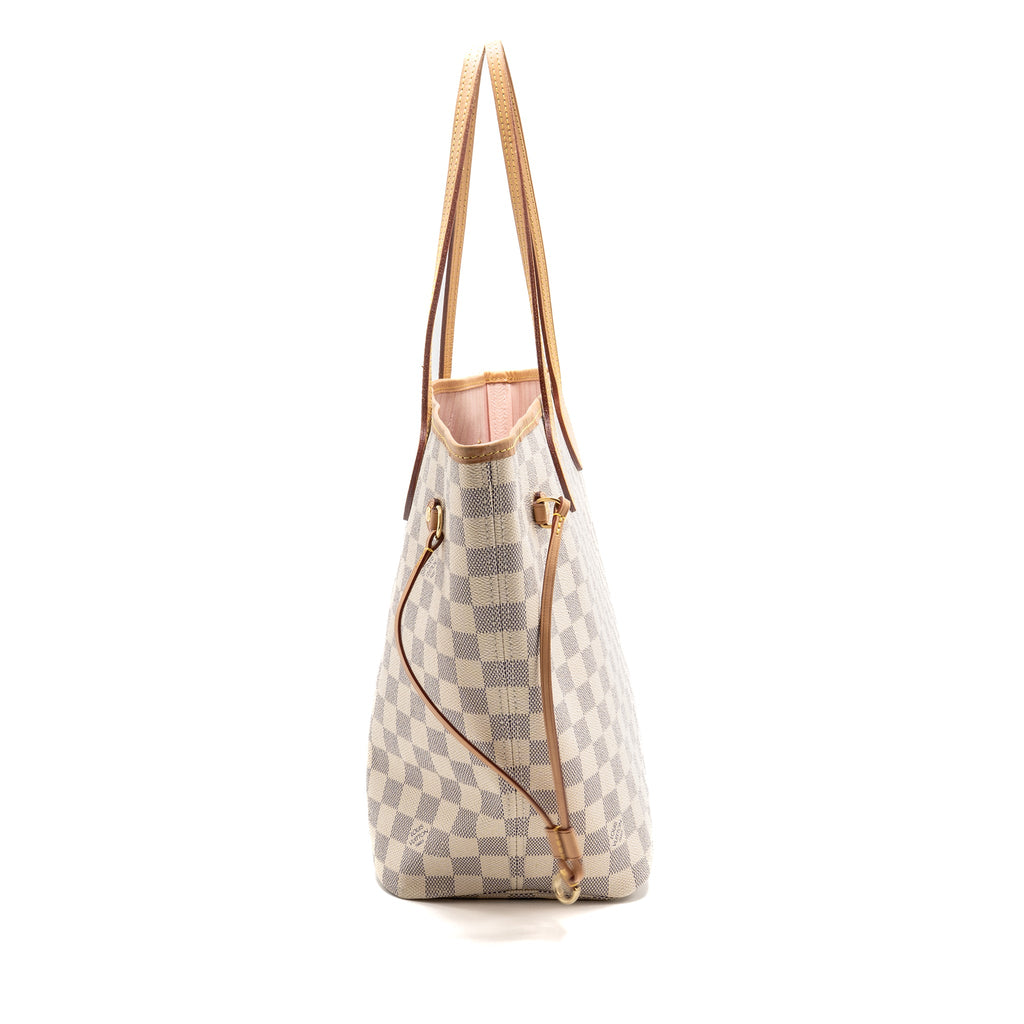 LOUIS VUITTON NEVERFULL MM DAMIER AZUR GHW