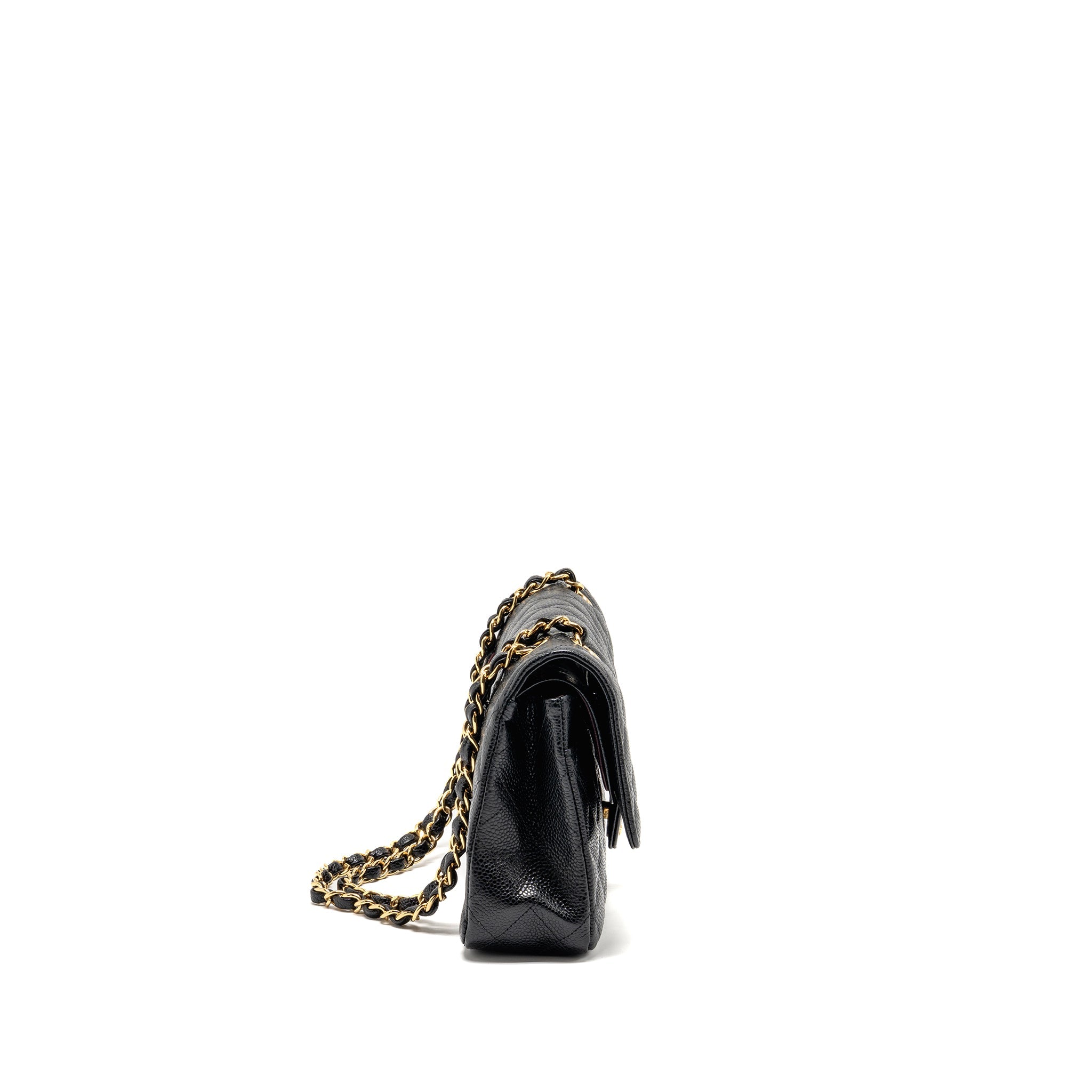 CHANEL MEDIUM CLASSIC DOUBLE FLAP BAG CAVIAR BLACK GHW