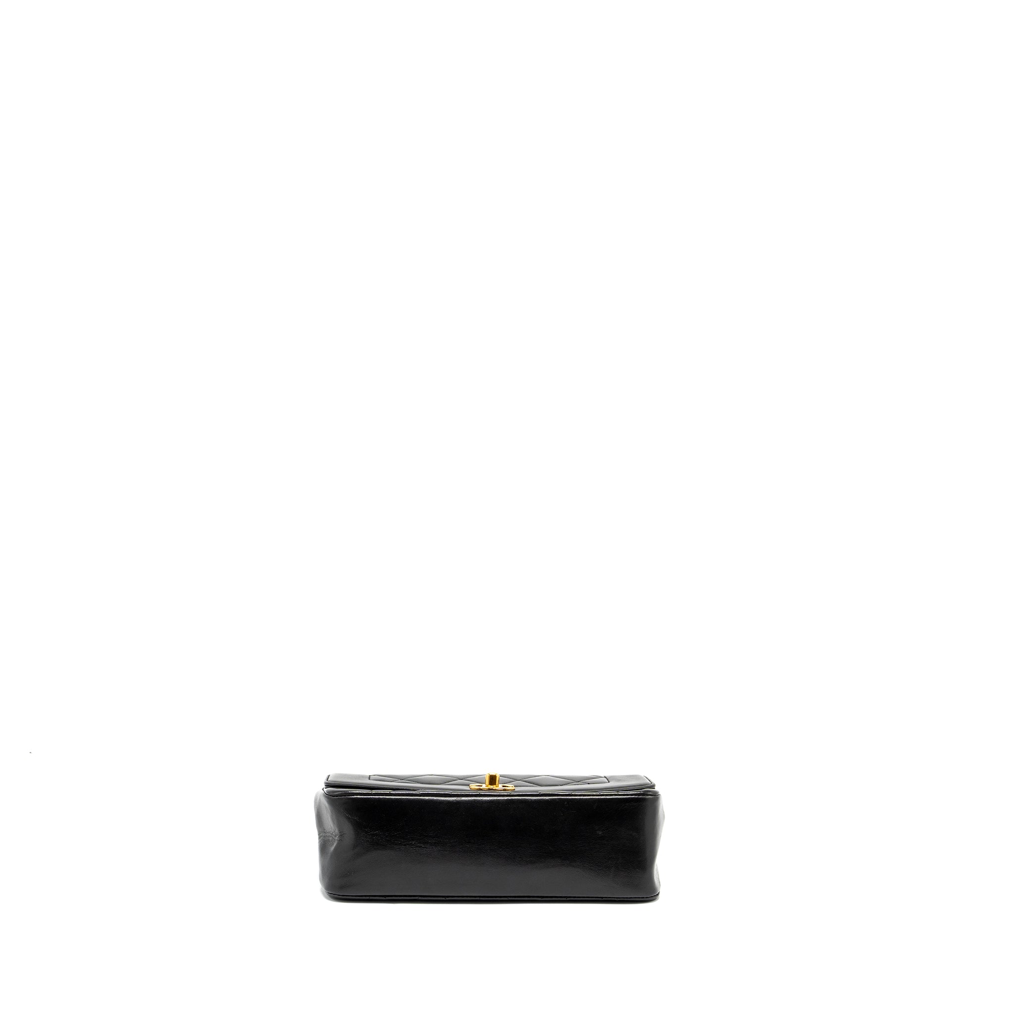 CHANEL VINTAGE SMALL DIANA FLAP BAG LAMBSKIN BLACK GHW