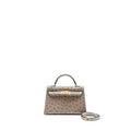 HERMES MINI KELLY II SPECIAL ORDER OSTRICH GRIS TOURTERELLE / BLUE GLACIER LGHW