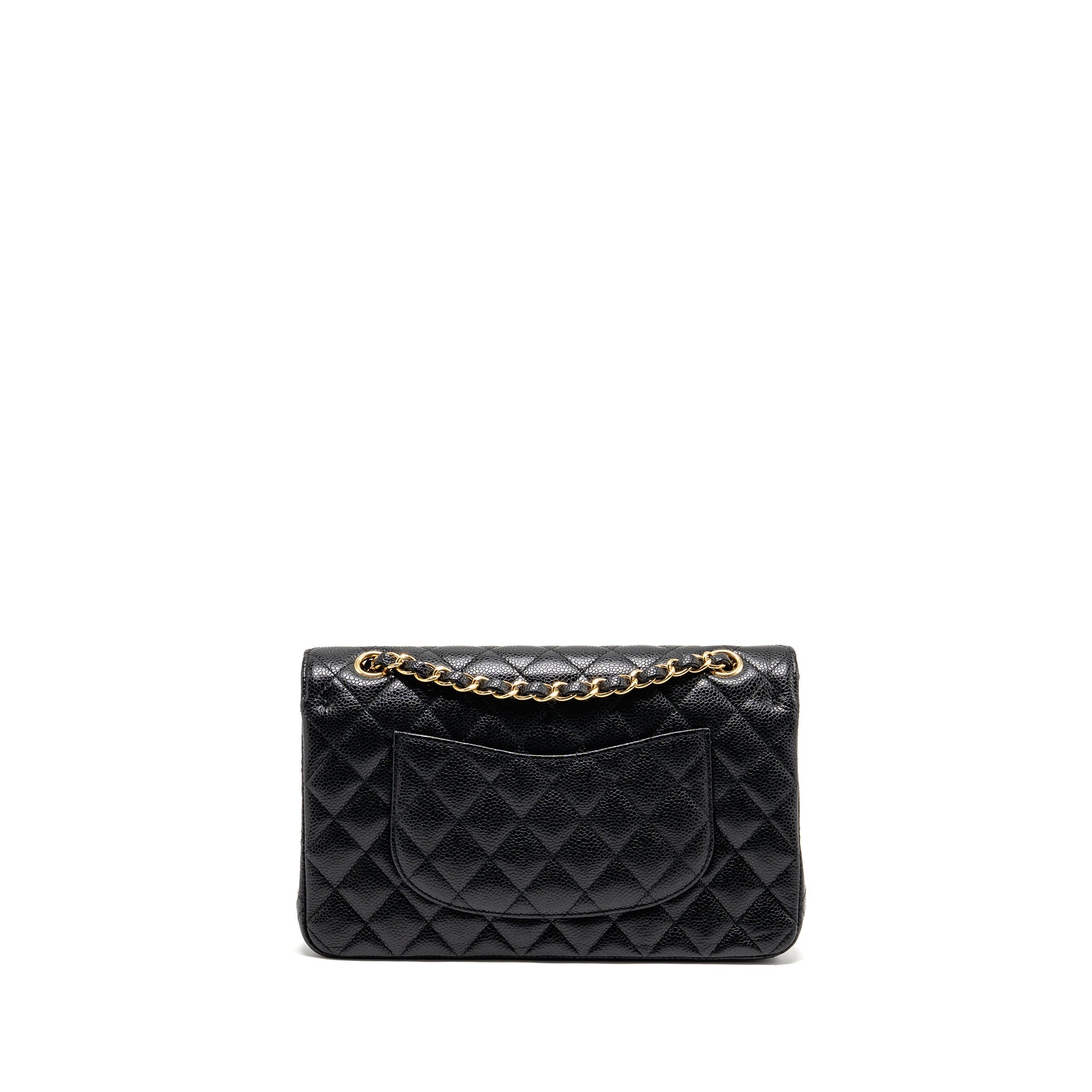 CHANEL MEDIUM CLASSIC DOUBLE FLAP BAG CAVIAR BLACK GHW