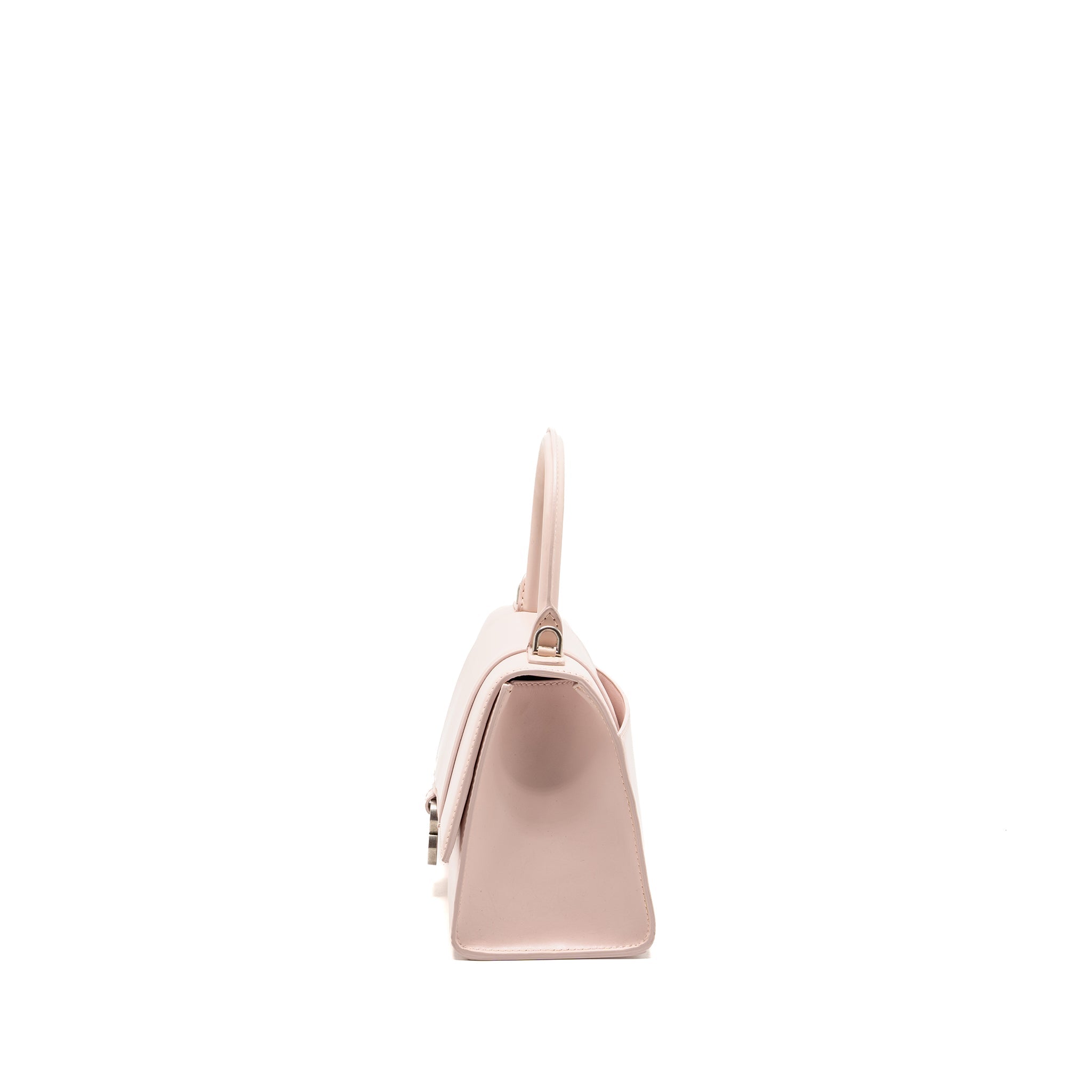 BALENCIAGA SMALL HOURGLASS BAG CALFSKIN LIGHT ROSE SHW