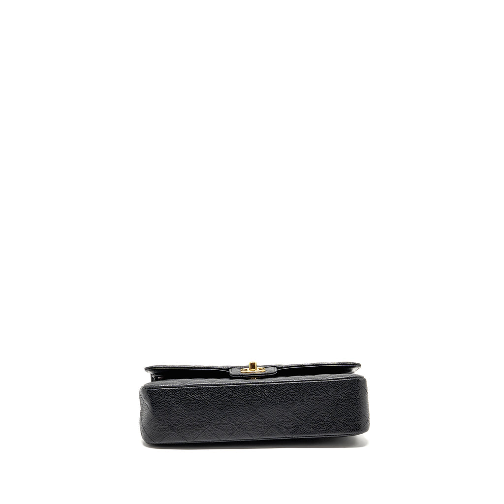 CHANEL MEDIUM CLASSIC DOUBLE FLAP BAG CAVIAR BLACK GHW