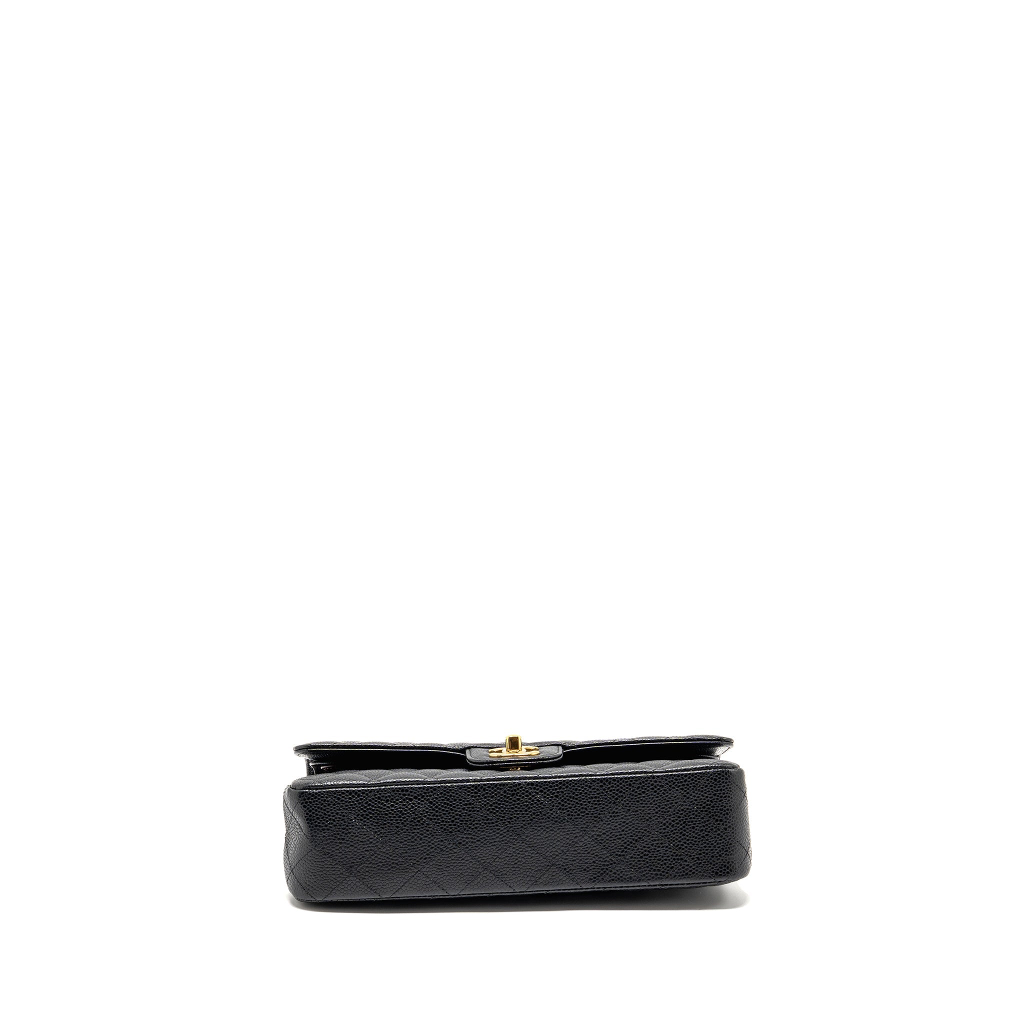 CHANEL MEDIUM CLASSIC DOUBLE FLAP BAG CAVIAR BLACK GHW