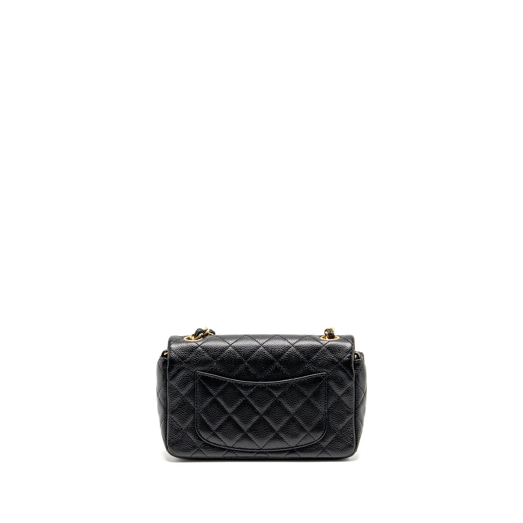 CHANEL MINI RECTANGULAR FLAP BAG CAVIAR BLACK GHW