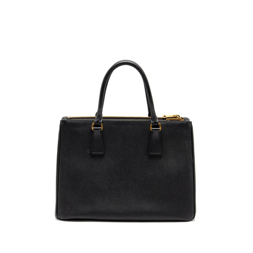 PRADA LARGE SAFFIANO TOTE BAG GALLERIA SAFFIANO LEATHER BLACK GHW