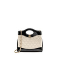 CHANEL MINI 31 BAG PATENT BLACK / WHITE LGHW (MICROCHIP)