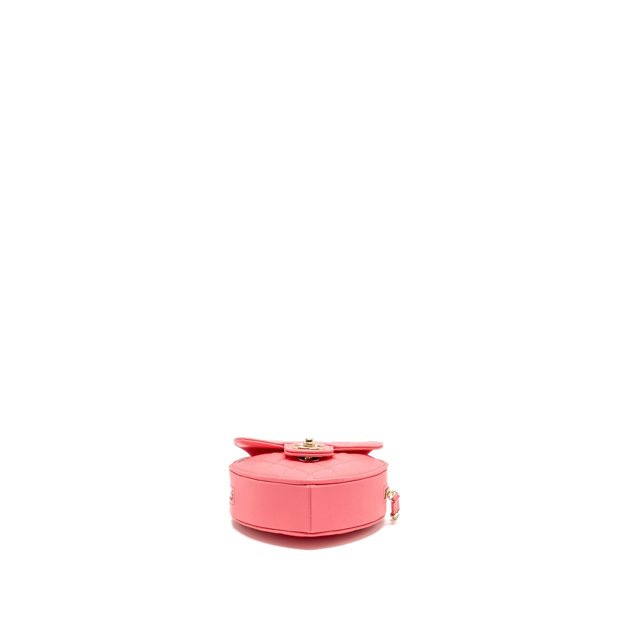CHANEL SMALL HEART BAG LAMBSKIN PINK LGHW
