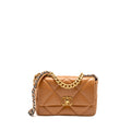 CHANEL SMALL 19 BAG LAMBSKIN CARAMEL MULTICOLOURED HARDWARE (MICROCHIP)