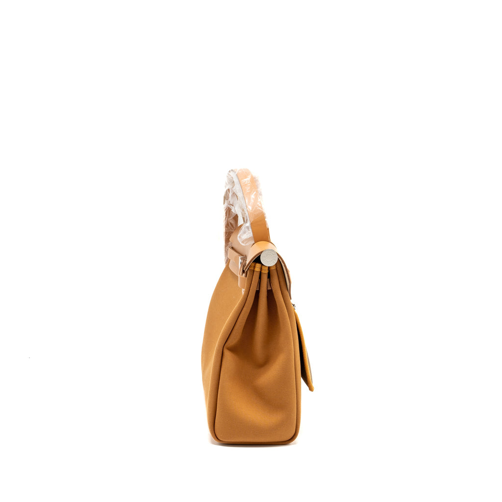 HERMES HERBAG 31 ZIP BAG CANVAS/VACHE HUNTER NATURAL SHW