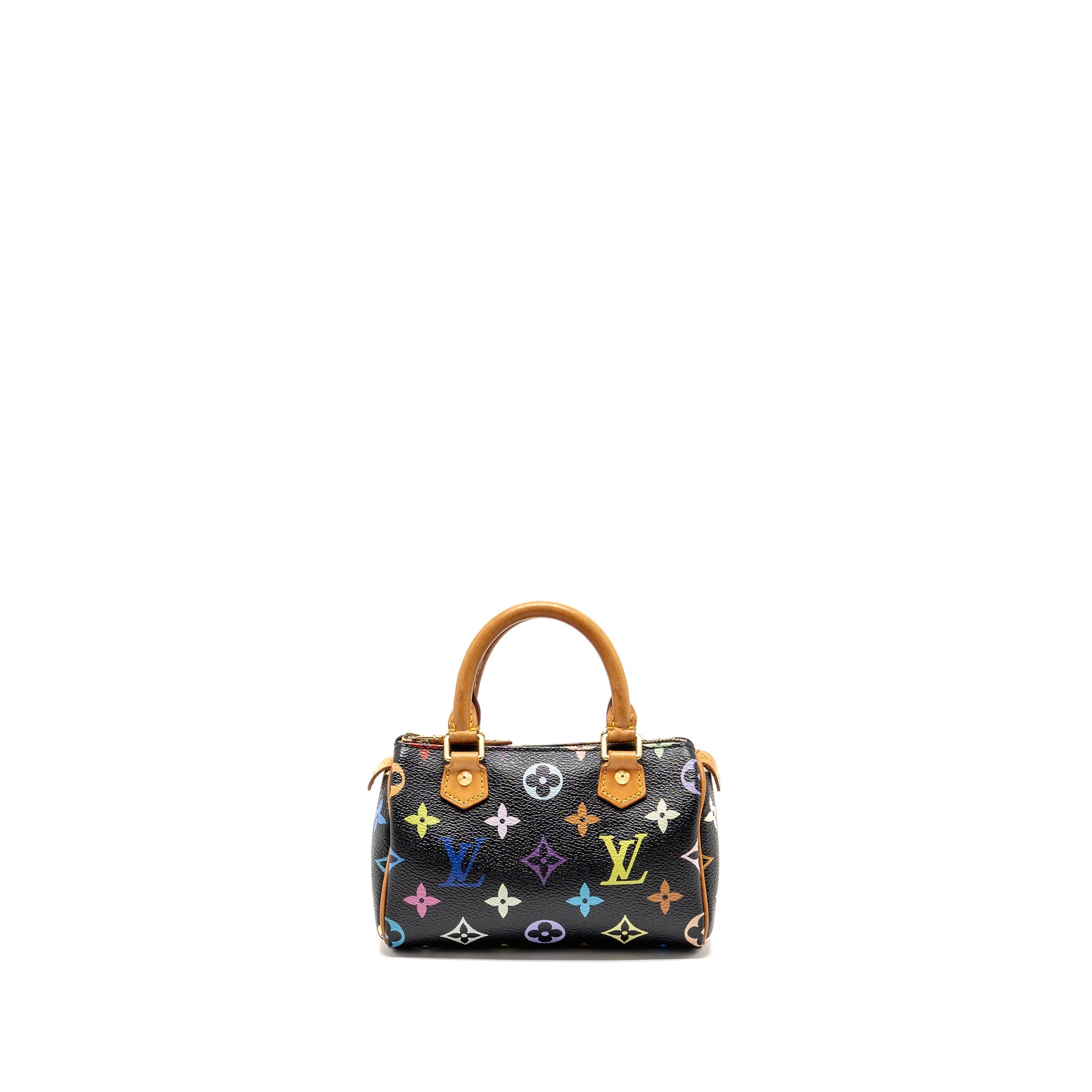 LOUIS VUITTON NANO SPEEDY BLACK MONOGRAM MULTICOLOUR GHW