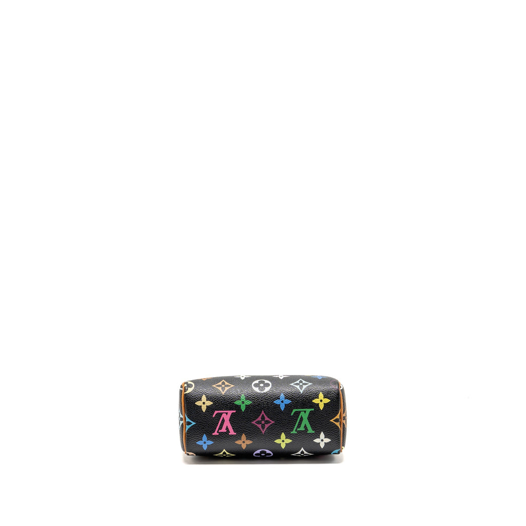 LOUIS VUITTON NANO SPEEDY BLACK MONOGRAM MULTICOLOUR GHW