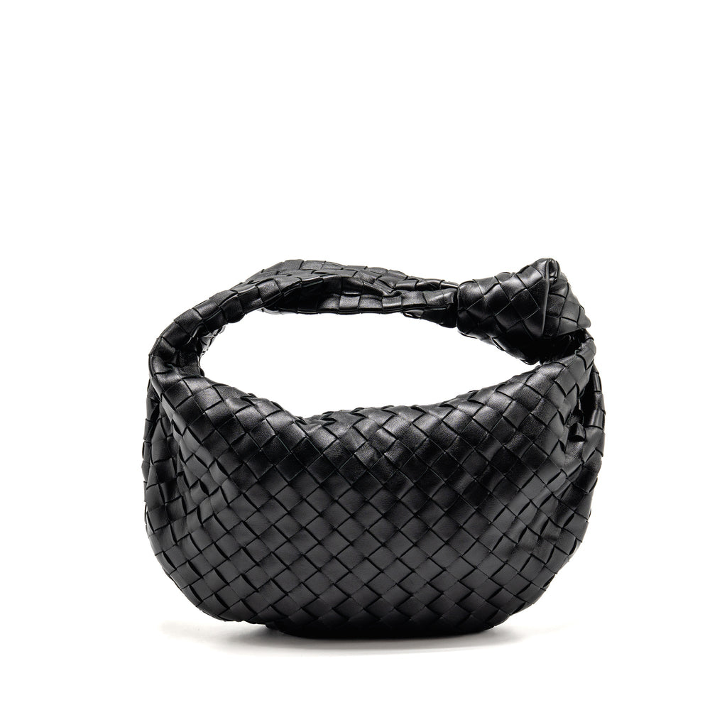 BOTTEGA VENETA SMALL JODIE INTRECCIATO LEATHER BLACK SHW