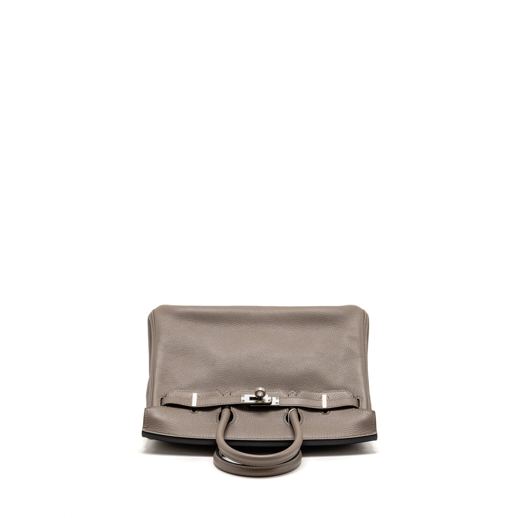 HERMES BIRKIN 25 TAURILLON NOVILLO M8 GRIS ASPHALTE SHW