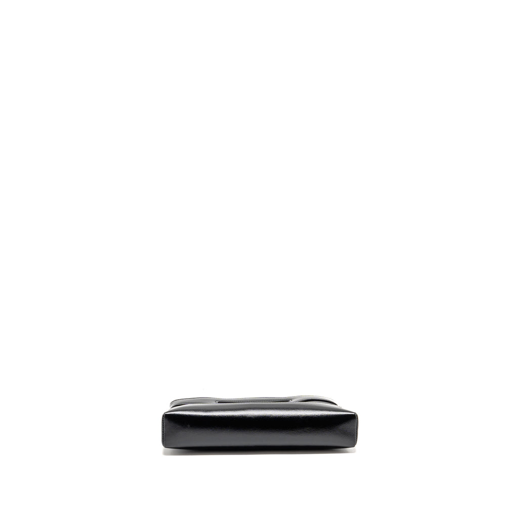 CHANEL 24C MINI 31 CLUTCH WITH CHAIN SHINY CALFSKIN BLACK LGHW (MICROCHIP)