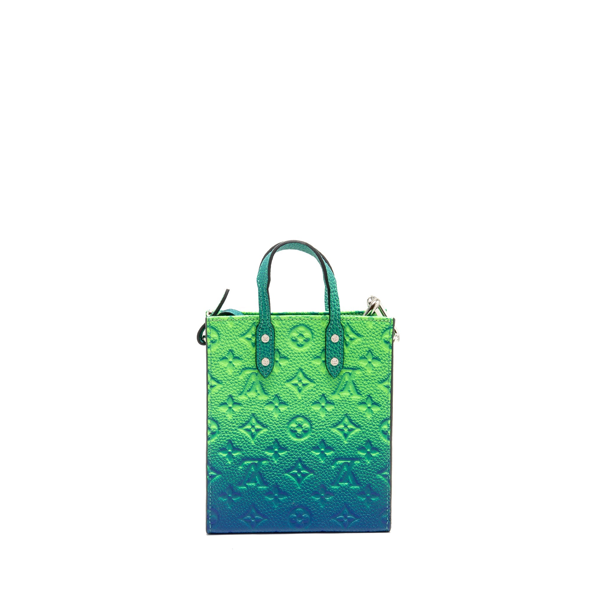 LOUIS VUITTON PETIT SAC PLAT XS VIRGIL ABLOH TAURILLON ILLUSION BLUE/GREEN SHW