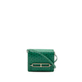 HERMES MINI ROULIS OSTRICH VERT VERTIGO SHW