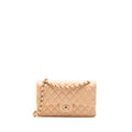 CHANEL MEDIUM CLASSIC DOUBLE FLAP BAG CAVIAR LIGHT BEIGE LGHW (MICROCHIP)