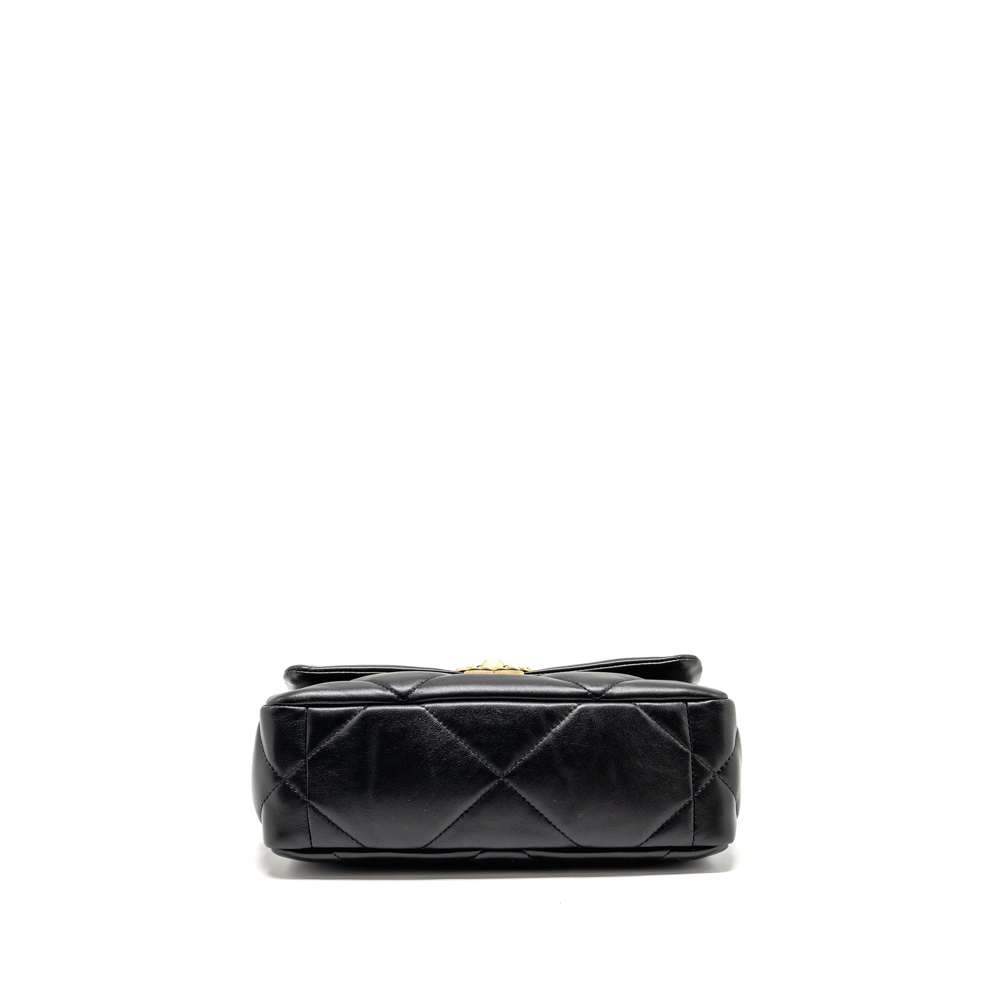 CHANEL SMALL 19 BAG GOATSKIN BLACK MULTICOLOR HARDWARE