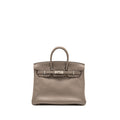 HERMES BIRKIN 25 TAURILLON NOVILLO M8 GRIS ASPHALTE SHW