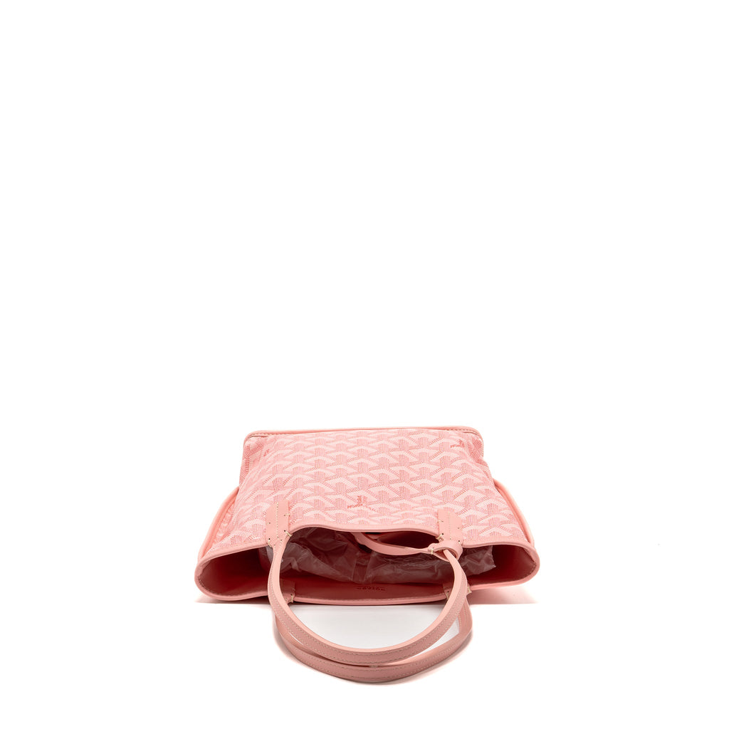 GOYARD MINI ANJOU TOTE GOYARDINE CANVAS / CALFSKIN PINK