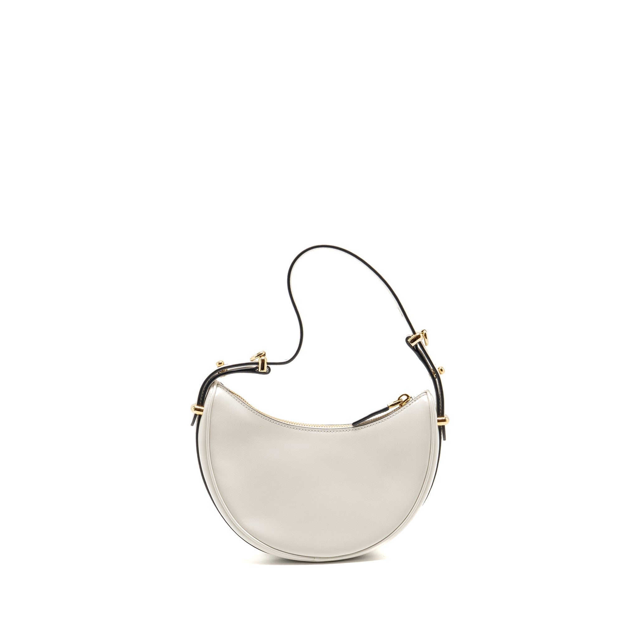 PRADA ARQUÉ SMALL SHOULDER BAG CALFSKIN WHITE GHW