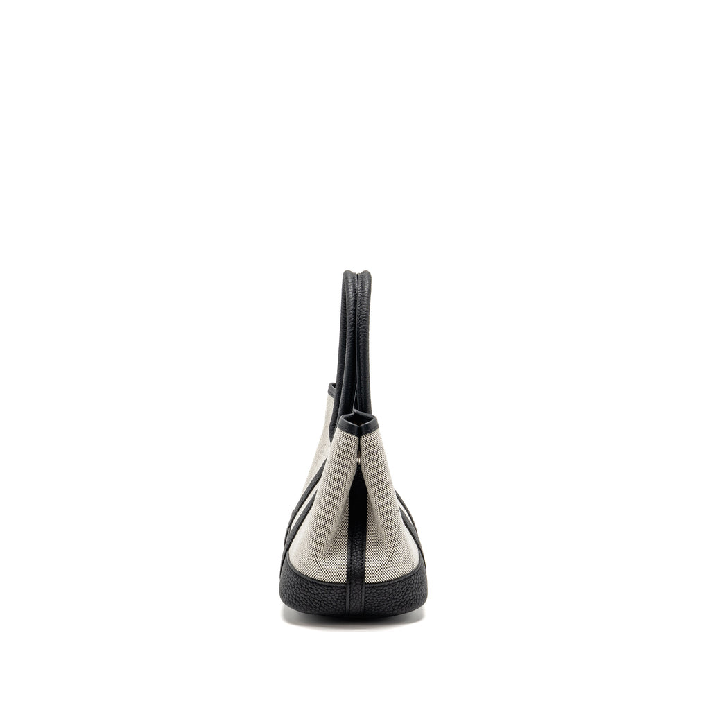 HERMES NEO GARDEN PARTY 23 CANVAS/NEGONDA ECRU/BLACK SHW