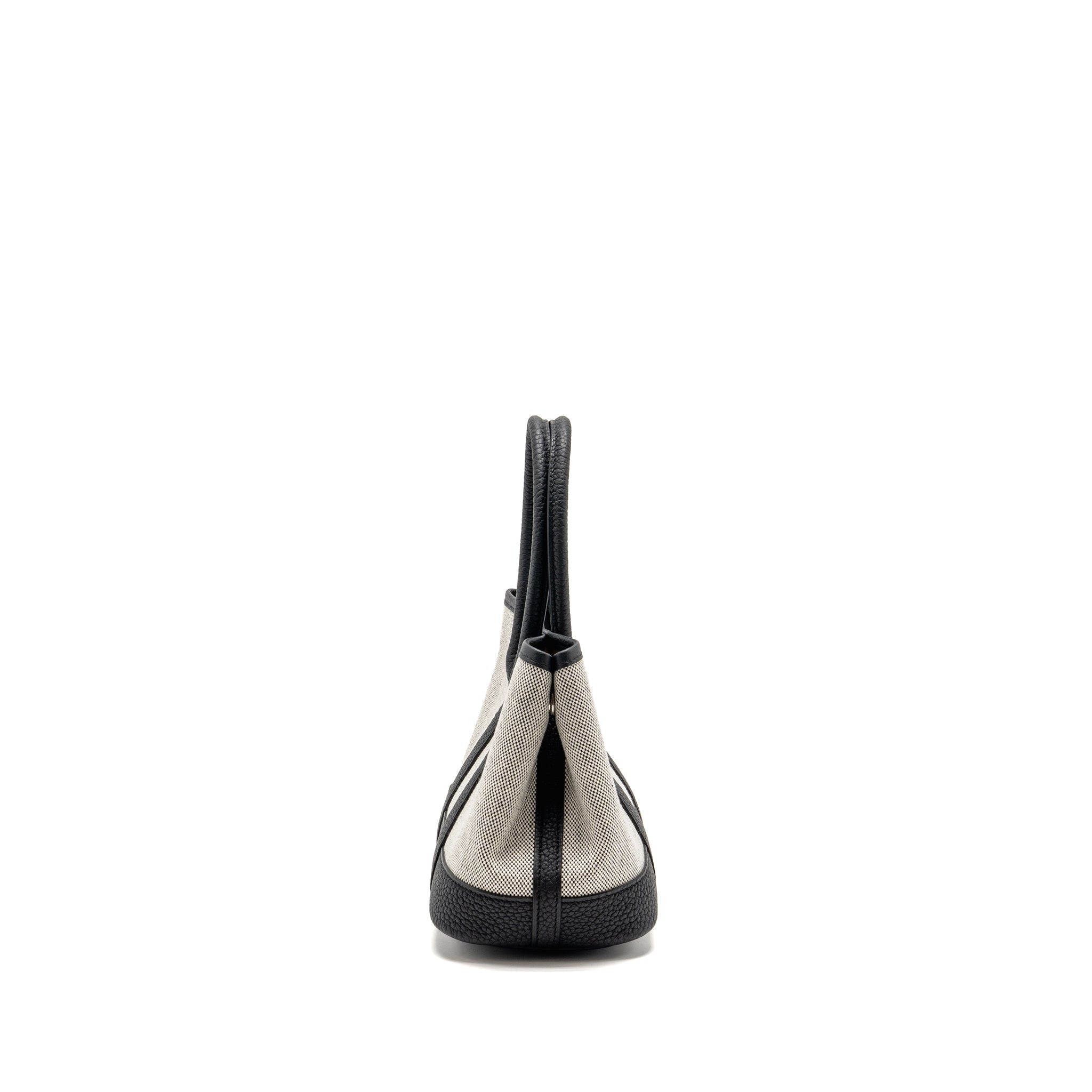 HERMES NEO GARDEN PARTY 23 CANVAS/NEGONDA ECRU/BLACK SHW