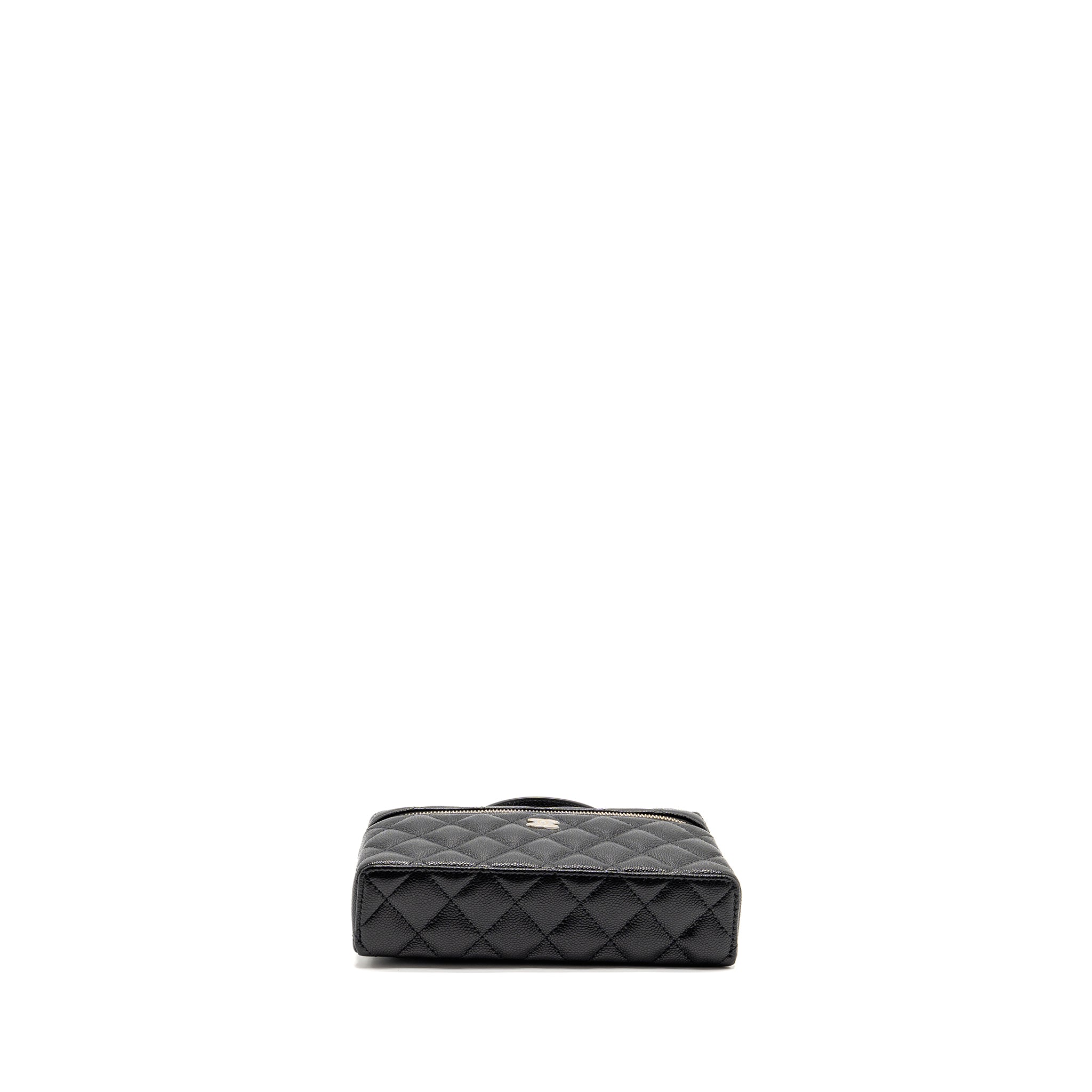 CHANEL 25P CC TOP HANDLE VANITY BAG CAVIAR BLACK LGHW (MICROCHIP)